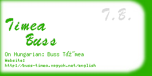 timea buss business card